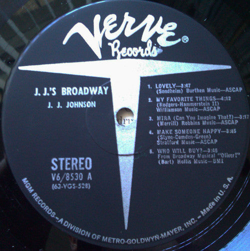 J.J. Johnson – J.J.'s Broadway LP vinyl record, image 3 of 5