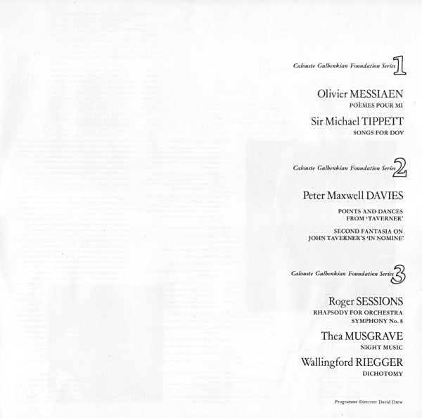 Olivier Messiaen, Sir Michael Tippett – Poèmes Pour Mi / Songs For Dov LP vinyl record, image 9 of 10