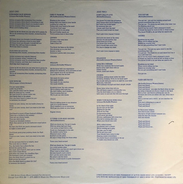Girlschool – Screaming Blue Murder LP vinyl record, image 5 of 6