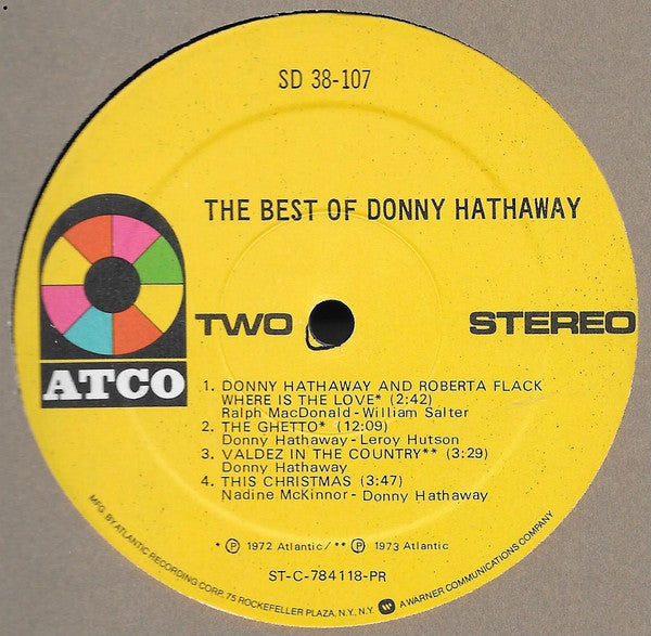 Donny Hathaway – The Best Of Donny Hathaway LP vinyl record, image 4 of 4