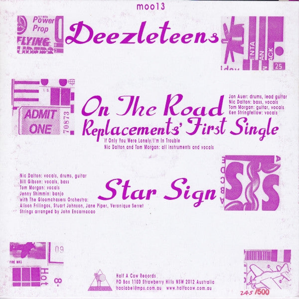 Deezleteens – On The Road 7" vinyl record, image 2 of 2