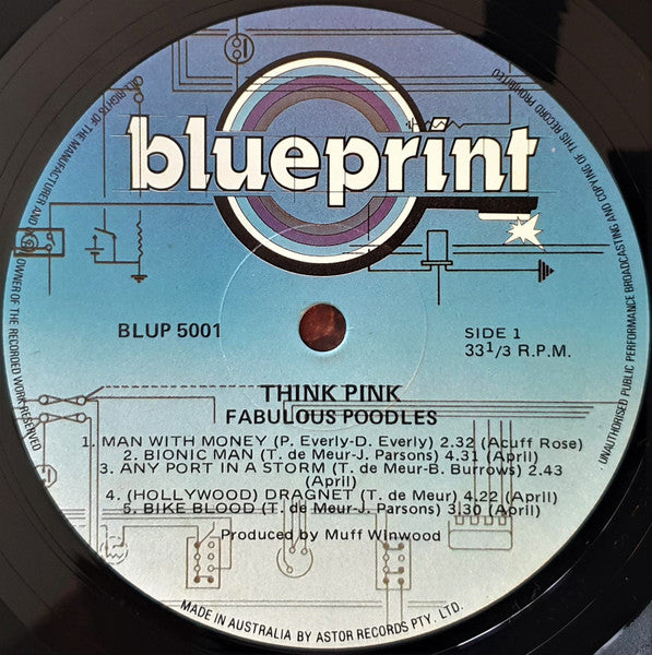 Fabulous Poodles – Think Pink LP vinyl record, image 5 of 6