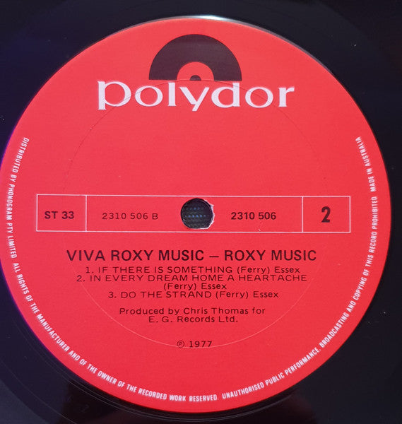 Roxy Music – Viva! Roxy Music - The Live Roxy Music Album LP vinyl record, image 7 of 7