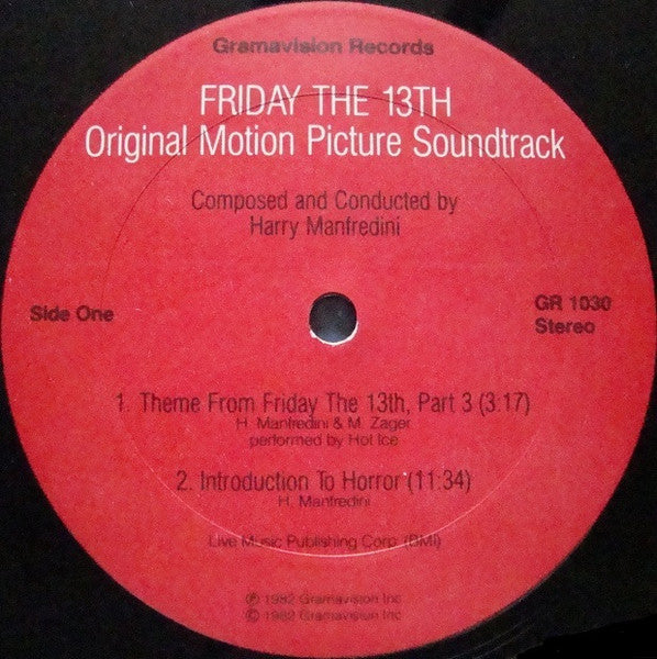 Harry Manfredini – Friday The 13th, Part I, II, & III (Original Motion Picture Soundtrack) LP vinyl record, image 3 of 10