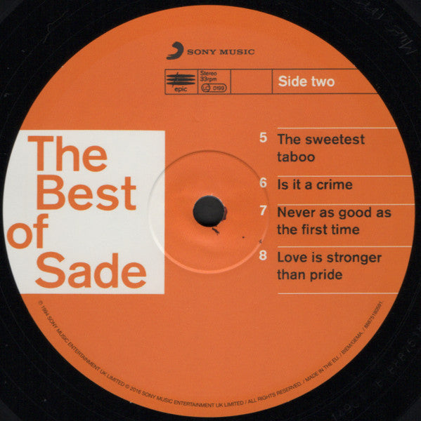 Sade – The Best Of Sade (2xLP) LP vinyl record, image 7 of 10
