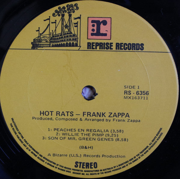 Frank Zappa – Hot Rats LP vinyl record, image 3 of 5