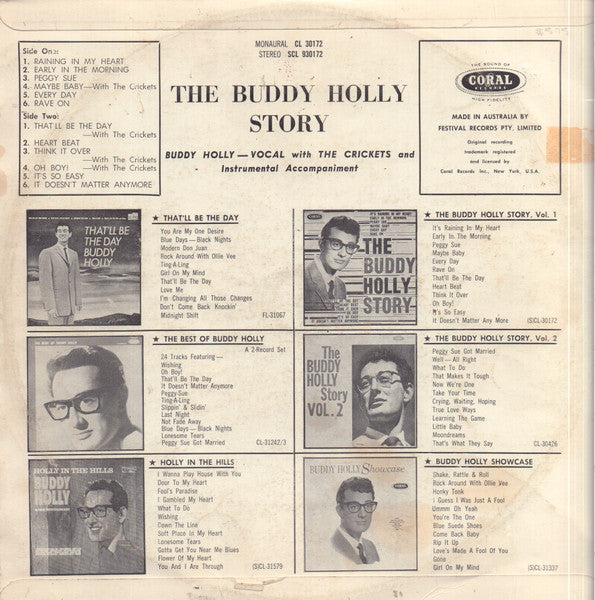 Buddy Holly – The Buddy Holly Story LP vinyl record, image 2 of 4