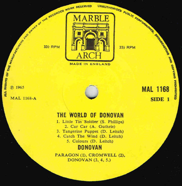 Donovan – The World Of Donovan LP vinyl record, image 3 of 4