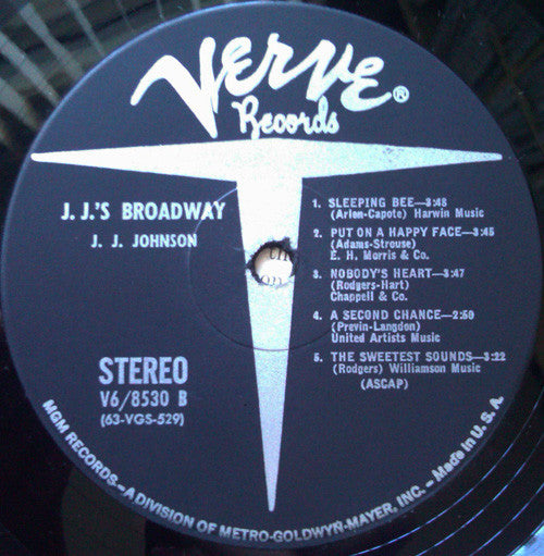 J.J. Johnson – J.J.'s Broadway LP vinyl record, image 4 of 5