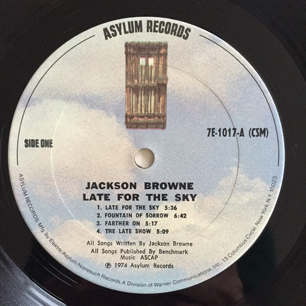 Jackson Browne – Late For The Sky LP vinyl record, image 3 of 4