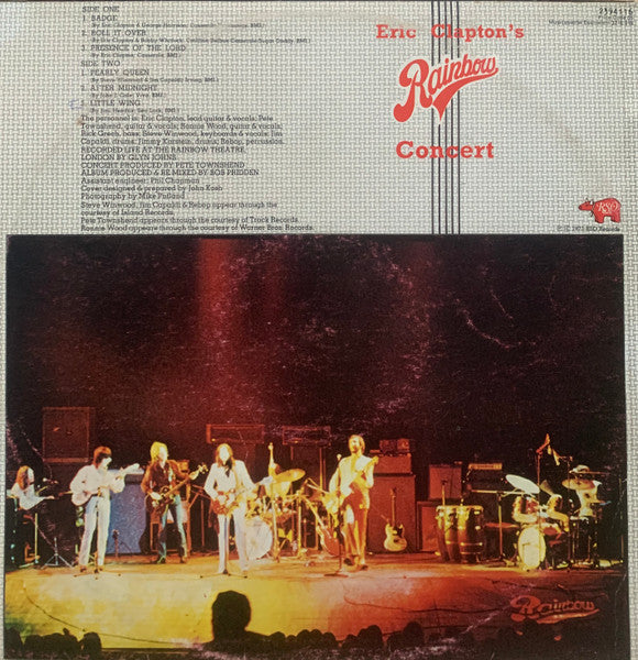 Eric Clapton – Eric Clapton's Rainbow Concert LP vinyl record, image 2 of 2