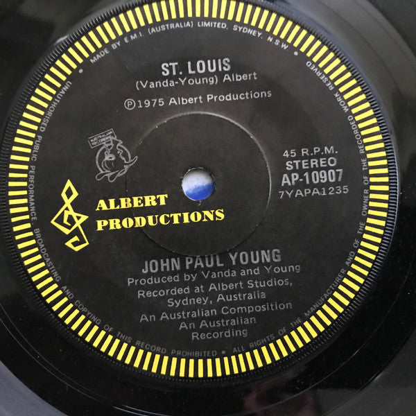 John Paul Young – The Love Game 7" vinyl record, image 2 of 2