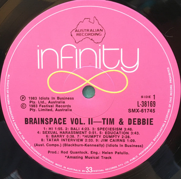 Tim And Debbie – Brainspace, Vol. II LP vinyl record, image 3 of 4