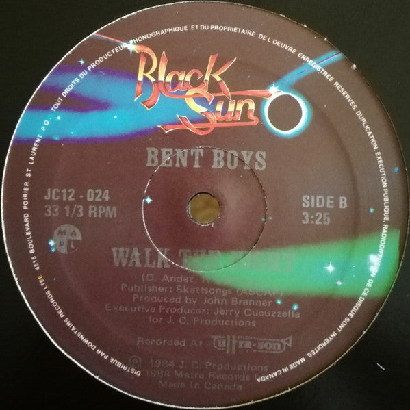 Bent Boys – Walk The Night 12" vinyl record, image 2 of 3