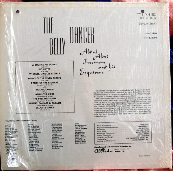 Abdul Alexi Freeman And His Enquirers – The Belly Dancer LP vinyl record, image 2 of 4