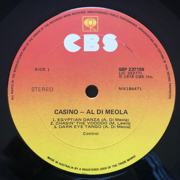 Al Di Meola – Casino LP vinyl record, image 5 of 6
