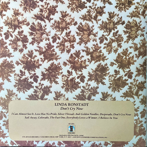 Linda Ronstadt – Don't Cry Now LP vinyl record, image 6 of 8