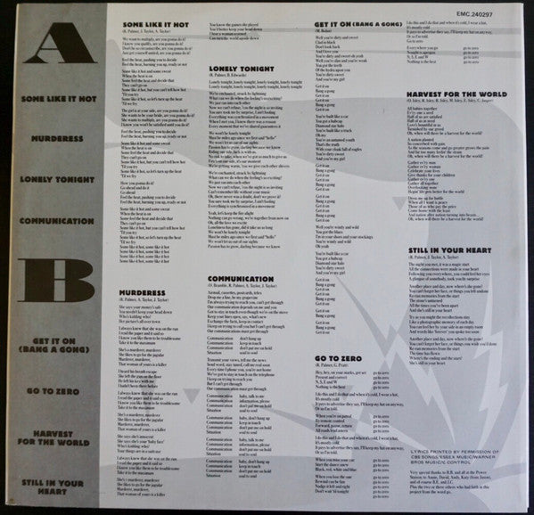 The Power Station – The Power Station LP vinyl record, image 6 of 6