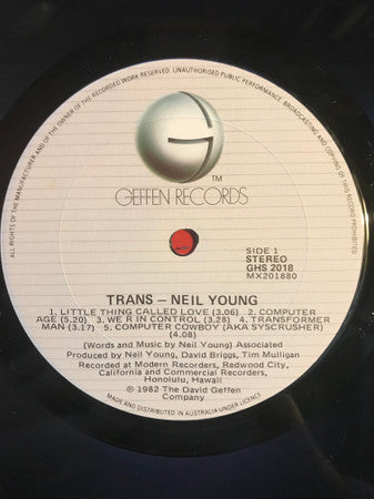 Neil Young – Trans LP vinyl record, image 5 of 6