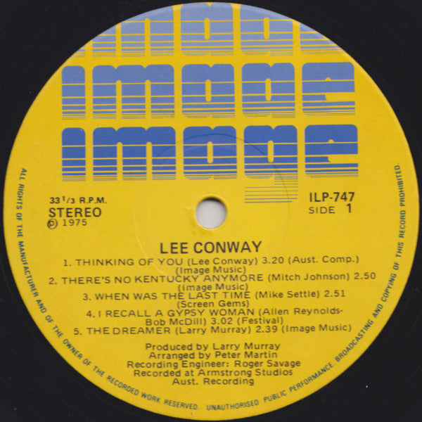 Lee Conway – Lee Conway LP vinyl record, image 5 of 6