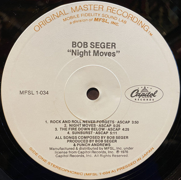 Bob Seger And The Silver Bullet Band – Night Moves LP vinyl record, image 3 of 7