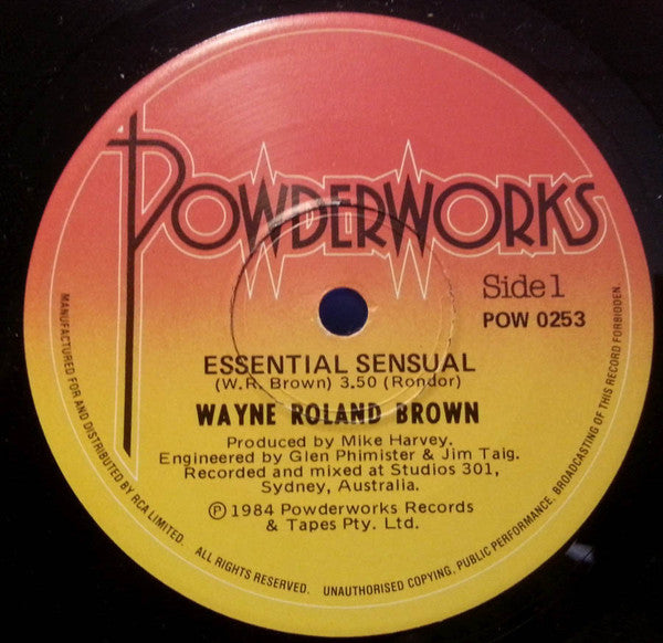 Wayne Roland Brown – Essential Sensual / Shout It Out 7" vinyl record, image 1 of 2