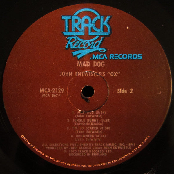 John Entwistle's Ox – Mad Dog LP vinyl record, image 4 of 9