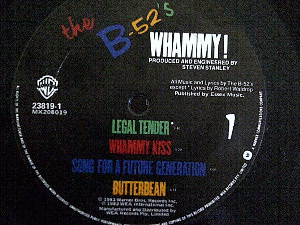 The B-52's – Whammy! LP vinyl record, image 5 of 6