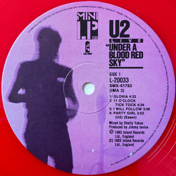 U2 – Live "Under A Blood Red Sky" LP vinyl record, image 3 of 4