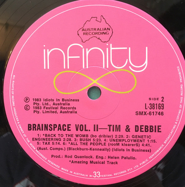Tim And Debbie – Brainspace, Vol. II LP vinyl record, image 4 of 4