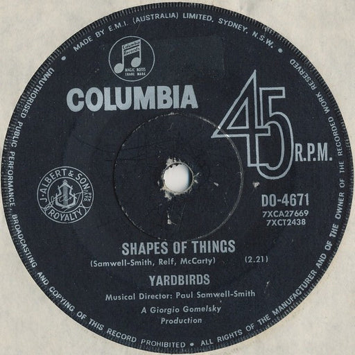 The Yardbirds – Shapes Of Things / You're A Better Man Than I 7" vinyl record, image 1 of 2