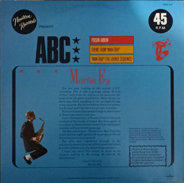 ABC – Poison Arrow 12" vinyl record, image 2 of 4