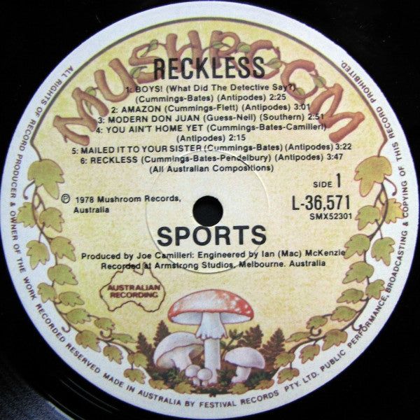 The Sports – Reckless LP vinyl record, image 3 of 6
