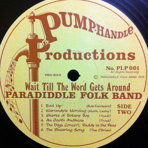 Paradiddle Traditional Folk Band – Wait Till The Word Gets Around LP vinyl record, image 5 of 5