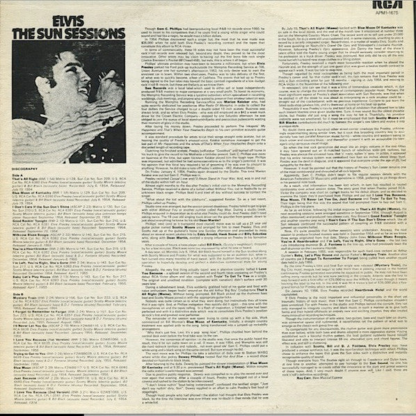 Elvis Presley – The Sun Sessions LP vinyl record, image 2 of 6