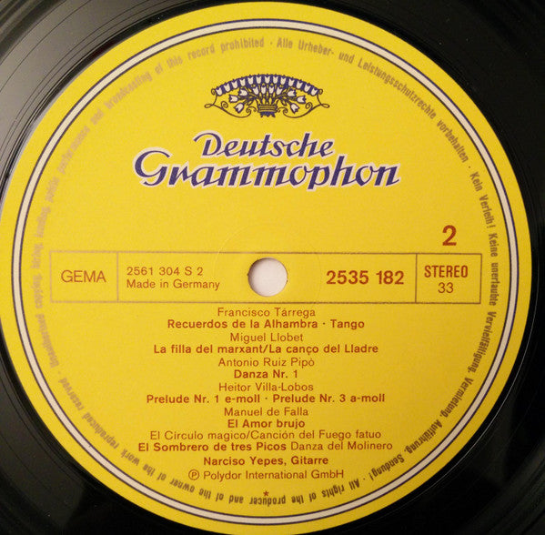 Narciso Yepes – Spanische Gitarren-Musik LP vinyl record, image 4 of 4