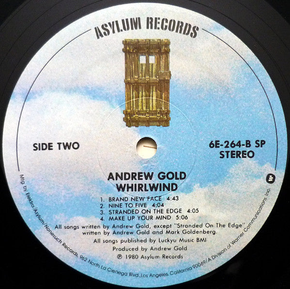 Andrew Gold – Whirlwind LP vinyl record, image 4 of 5