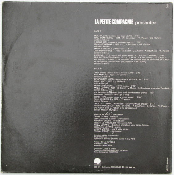 La Petite Compagnie – Corpus LP vinyl record, image 2 of 2