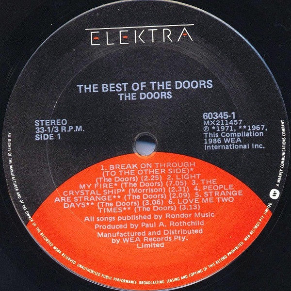 The Doors – The Best Of The Doors (2xLP) LP vinyl record, image 4 of 7