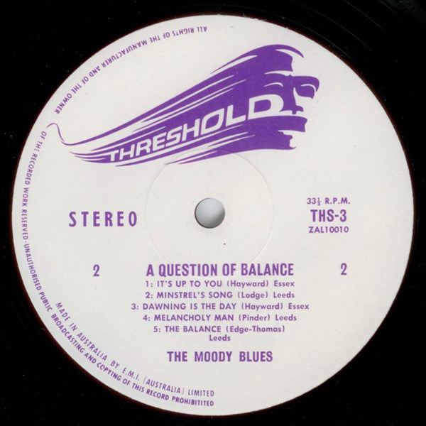 The Moody Blues – A Question Of Balance LP vinyl record, image 5 of 5