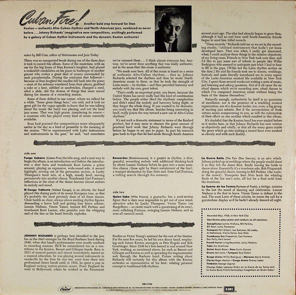 Stan Kenton – Cuban Fire! LP vinyl record, image 2 of 4