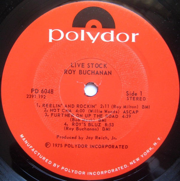 Roy Buchanan – Live Stock LP vinyl record, image 3 of 4