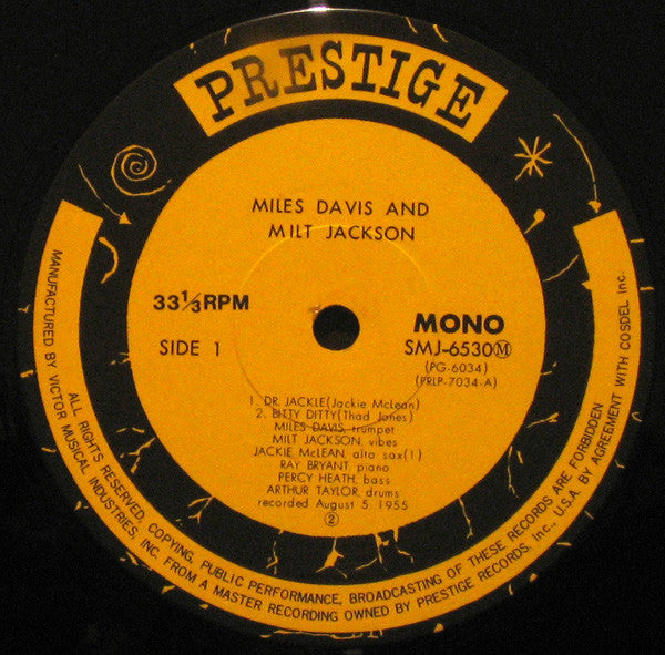 Miles Davis, Milt Jackson – Quintet / Sextet LP vinyl record, image 4 of 7