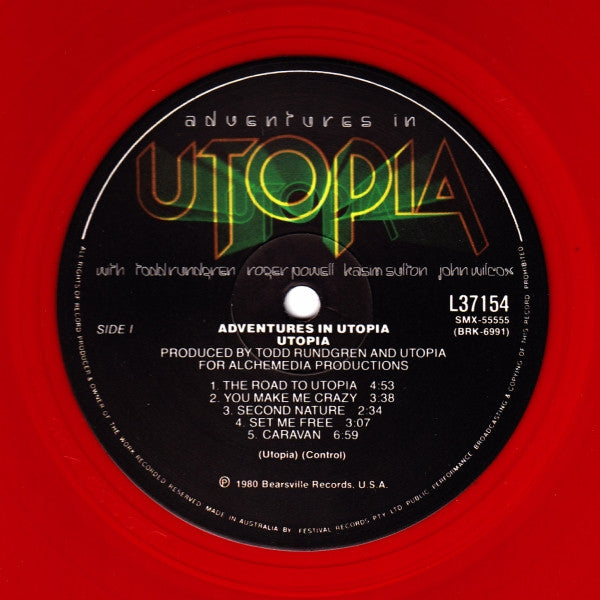 Utopia – Adventures In Utopia LP vinyl record, image 2 of 3