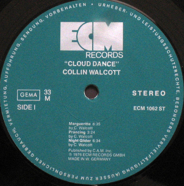 Collin Walcott – Cloud Dance LP vinyl record, image 3 of 4