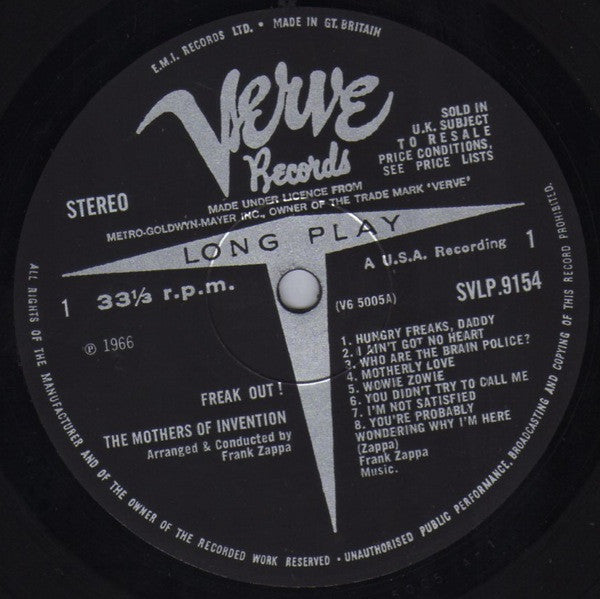 The Mothers – Freak Out! LP vinyl record, image 3 of 4
