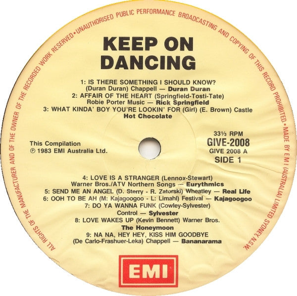 Various – Keep On Dancing LP vinyl record, image 3 of 4