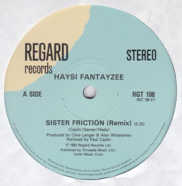 Haysi Fantayzee – Sister Friction 12" vinyl record, image 3 of 4