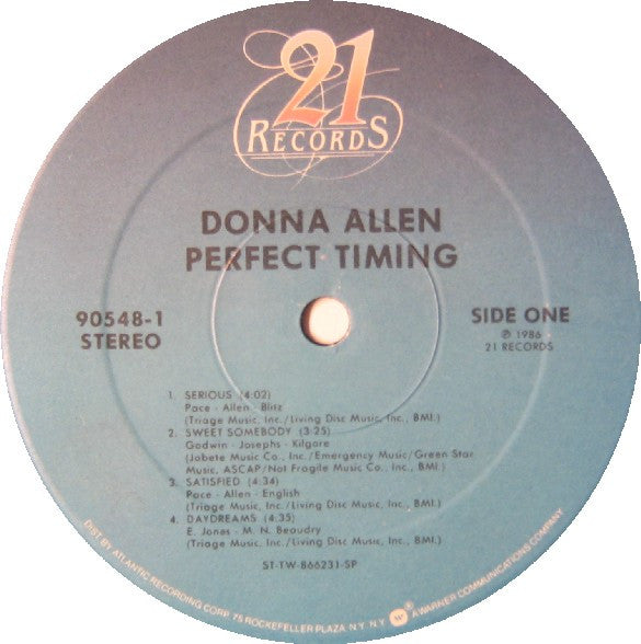 Donna Allen – Perfect Timing LP vinyl record, image 3 of 4
