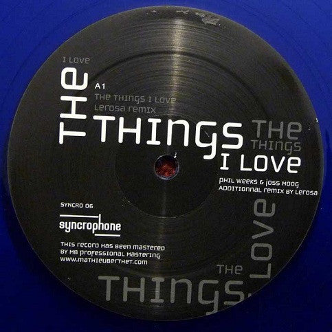 Phil Weeks, Joss Moog – The Things I Love